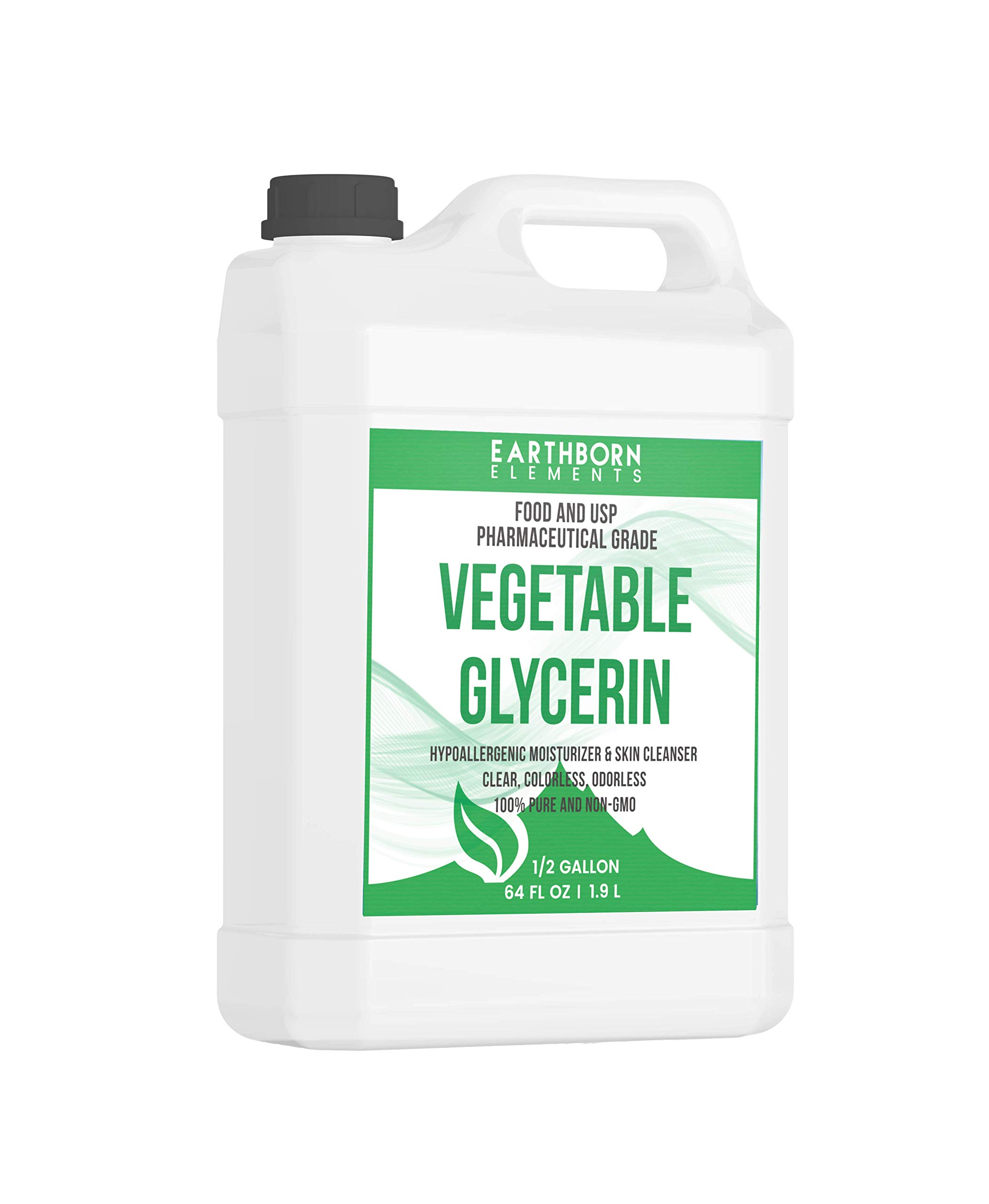 Earthborn ElementsVegetable Glycerin Half Gallon, Food Grade, Pure & Undiluted, No Additives, Moisturizer, Cooking