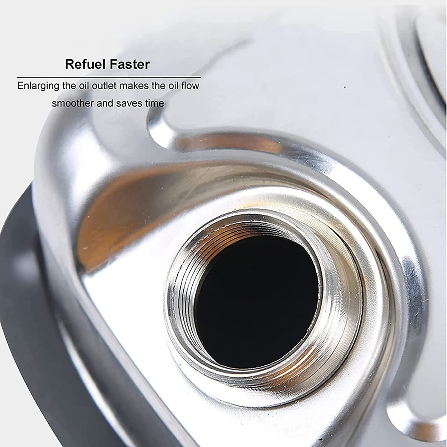 Bidón de Gasolina de Metálico Recipientes gasoli Bidón de Acero Inoxidable 304 for Gasolina y diésel, Capacidad de 3 l, 5 l, bidón, Grosor del Cuerpo metálico de 0,8 mm (Size : 3l)