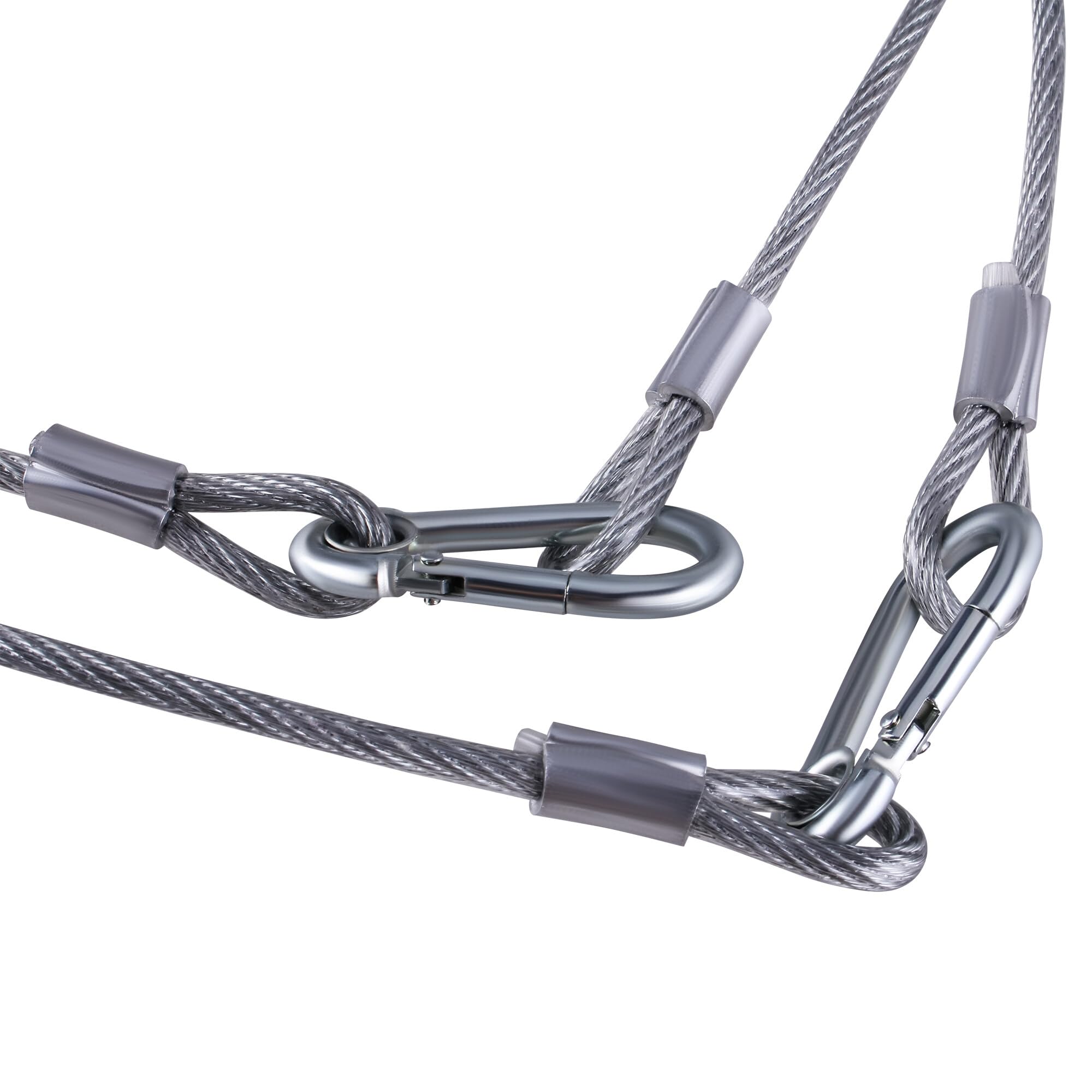 4er Set Edelstahl Fangseil 4 Mm X 85 Cm Mit Schleife & Haken – Max. 25 Kg Traglast – Für Bühnenlichter, Lautsprecher, Bilderrahmen & Mehr