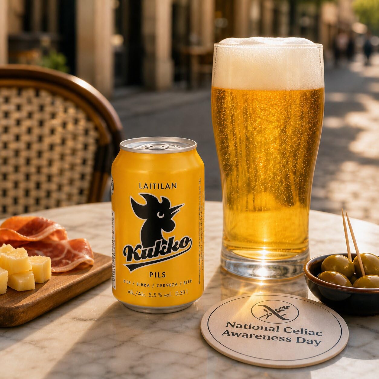 Kukko Glutenfreies Tasting Pack: Lager, Pils & Helles – Premium finnisches Craft-Bier, 24 × 0,33 L Dosen