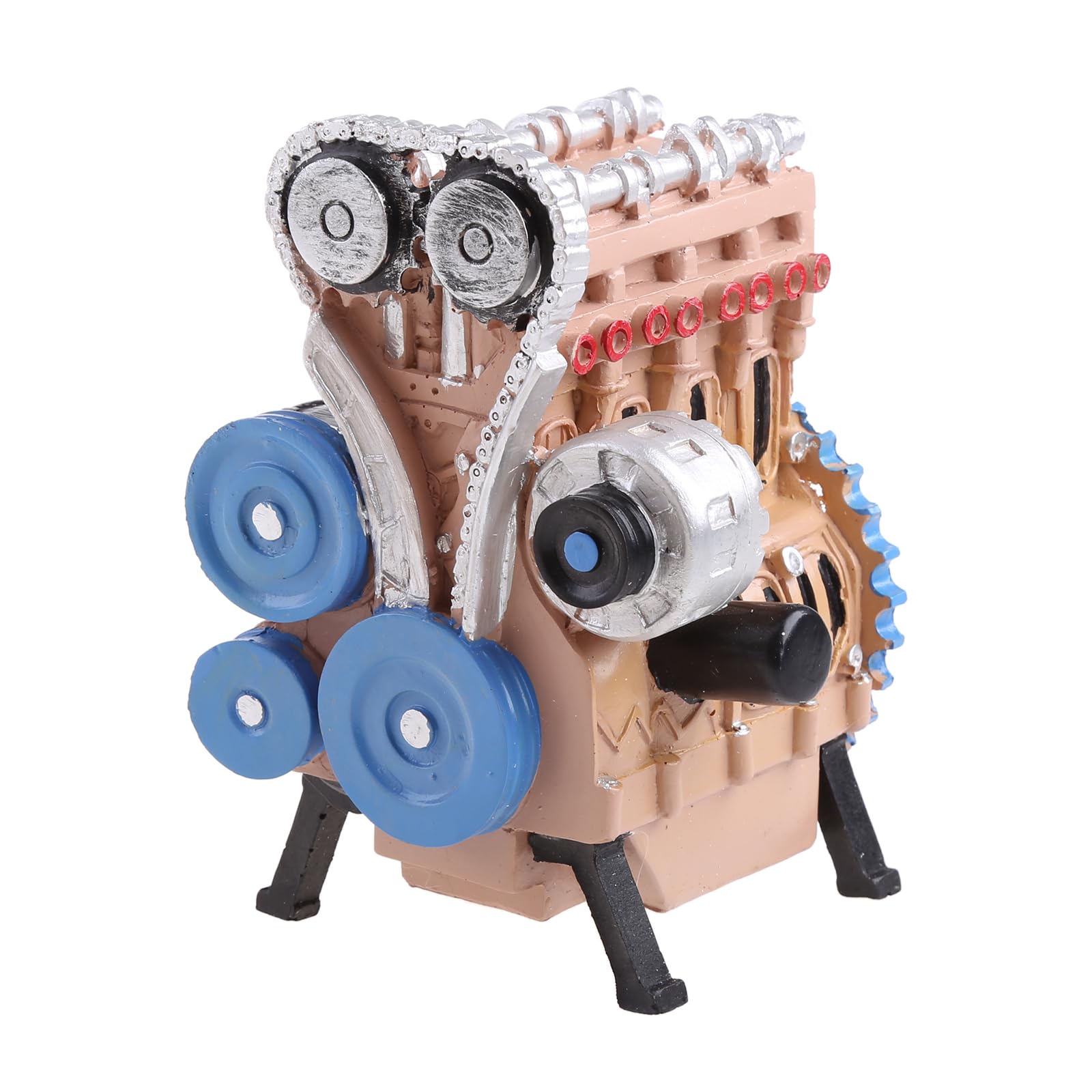 Hsioluted Exquisite Engine Statue Simulation Model Resin Countertops Ornaments for Kids Men Boy Creative Birthday Gift Resin Engine Model Art Sculpture