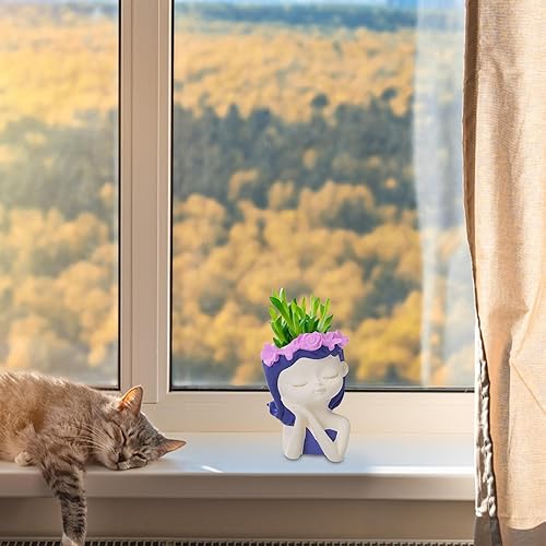 Miniatura 4 de Moldes de silicona para macetas, molde de silicona para plantas de yeso de doncella, molde de silicona para maceta para flores suculentas, molde de