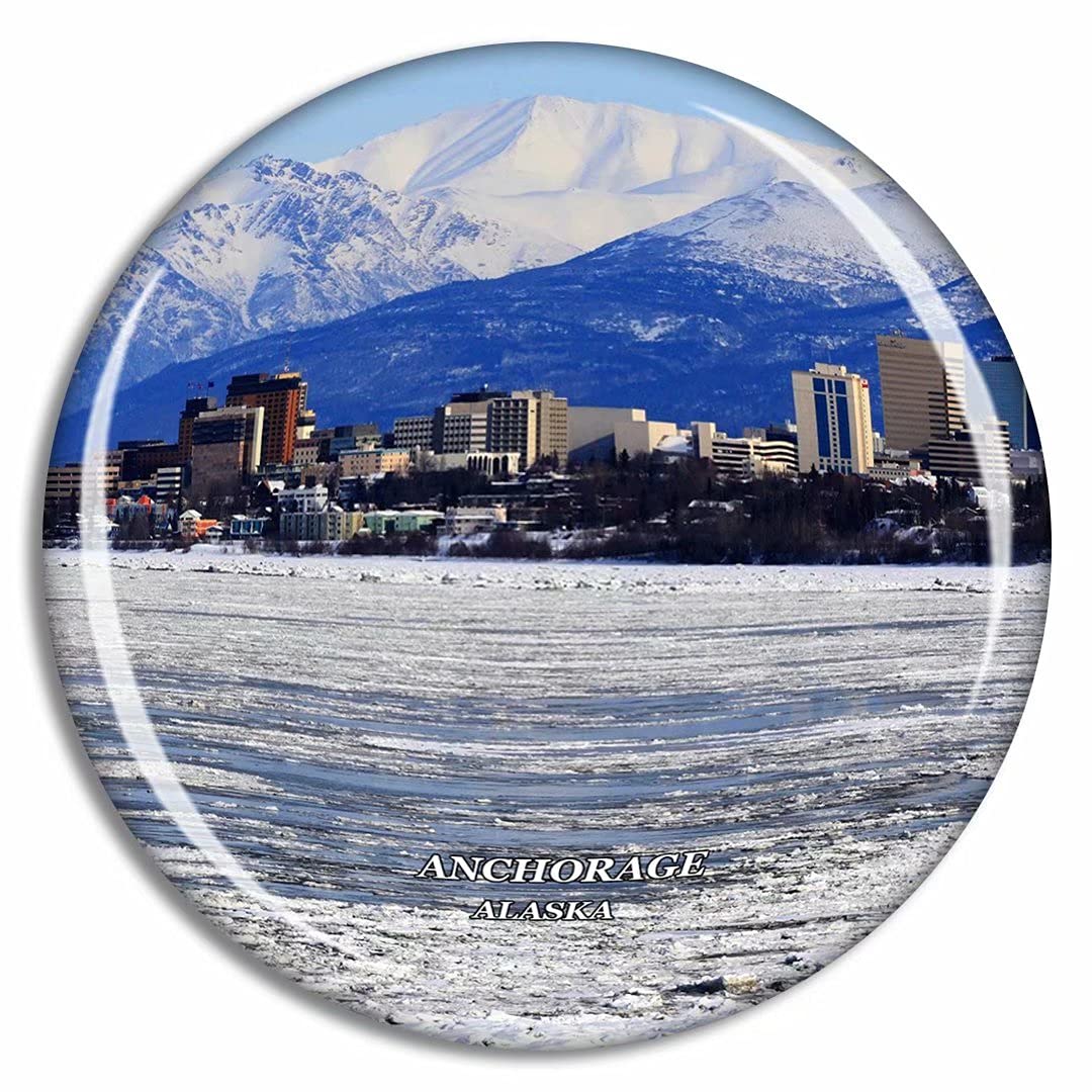 Weekino Anchorage03 Crystal Fridge Magnets Anchorage Alaska Usa Travel Souvenir Funny Sticker For Gift Home Decoration Office Whiteboard