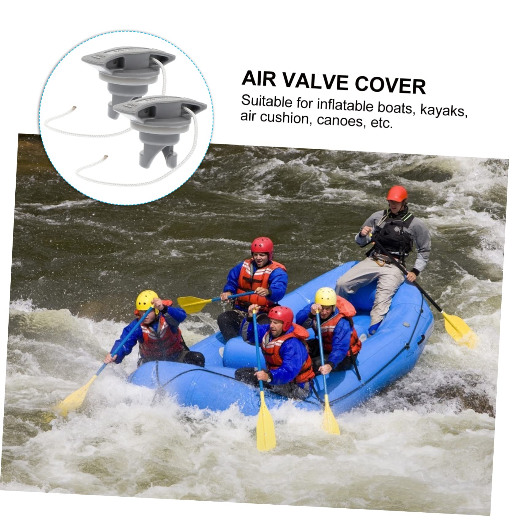 VANZACK 20pezzi Valvole per Canoe e Kayak Coprivalvole Gonfiabili con Design Portatile e Facile Installazione Adatte per Barche Canoe e Accessori Nautici
