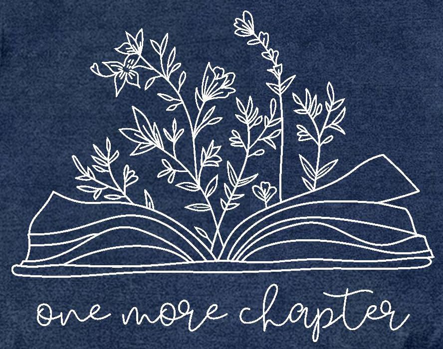 LBP Bookworm Women Reading Shirt One More Chapter Shirt Floral Book T-Shirt Book Lover Tees Teacher Tops - Image 7