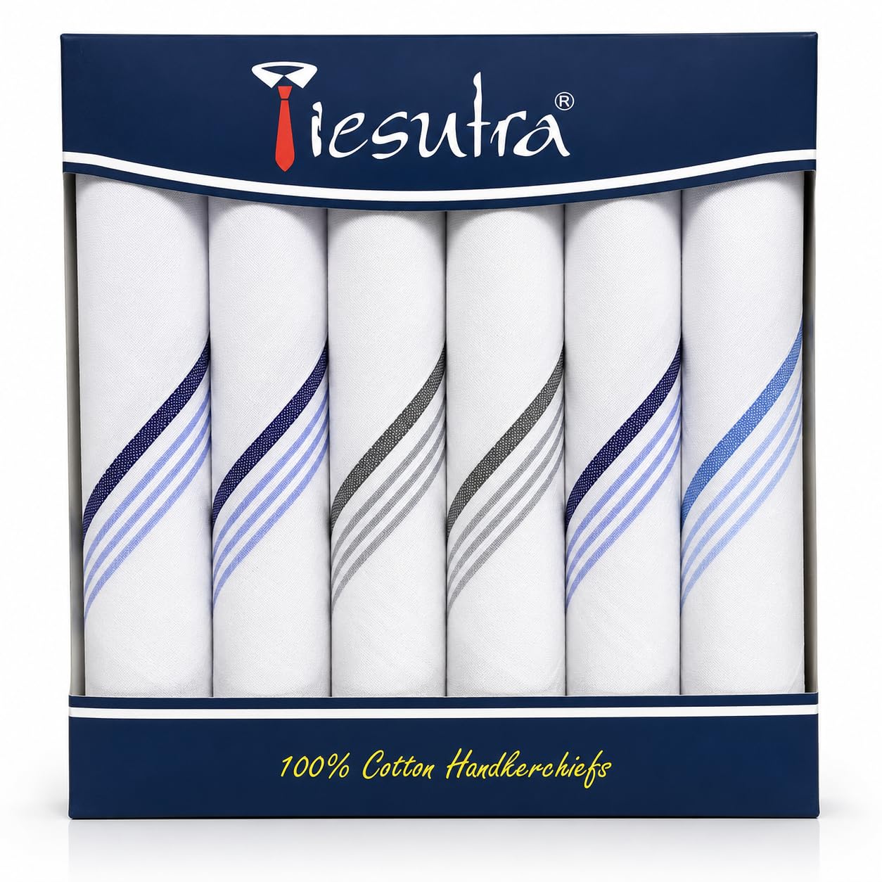 Handkerchief for Men (Pack of 6) Soft Cotton Blend Handkerchief | Reusable Absorbent Hanky for Men & Boys | Free Size Pocket Square for Daily, Office, Formal & Casual Use |(Colour and design may vary)-image-10