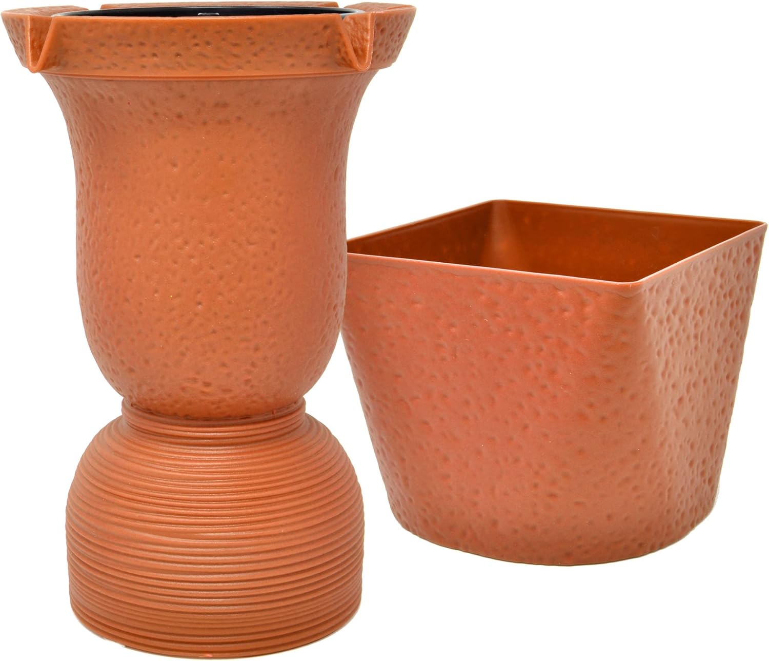Bernini Veloce 4-in-1 Instant Water Fountain with Planter Turns Any Water Container Into A Decorative Fountain, Flippable Cordless Water Fountains for Soothing Sounds Indoor or Outdoor (Teracotta)