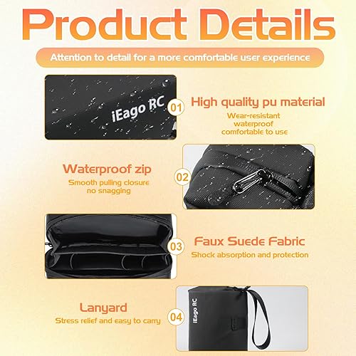 Miniatura 3 de Osmo Pocket 3 Funda portátil de piel sintética impermeable Estuche rígido portátil bolsa de almacenamiento de viaje para DJI Osmo Pocket 3 Creator