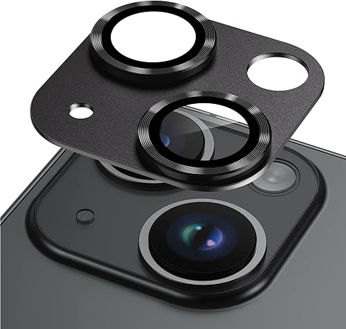 Korecase Protector de lente de cámara para iPhone 14/iPhone 14 Plus, película de vidrio templado de metal para cámara, compatible con funda de lente