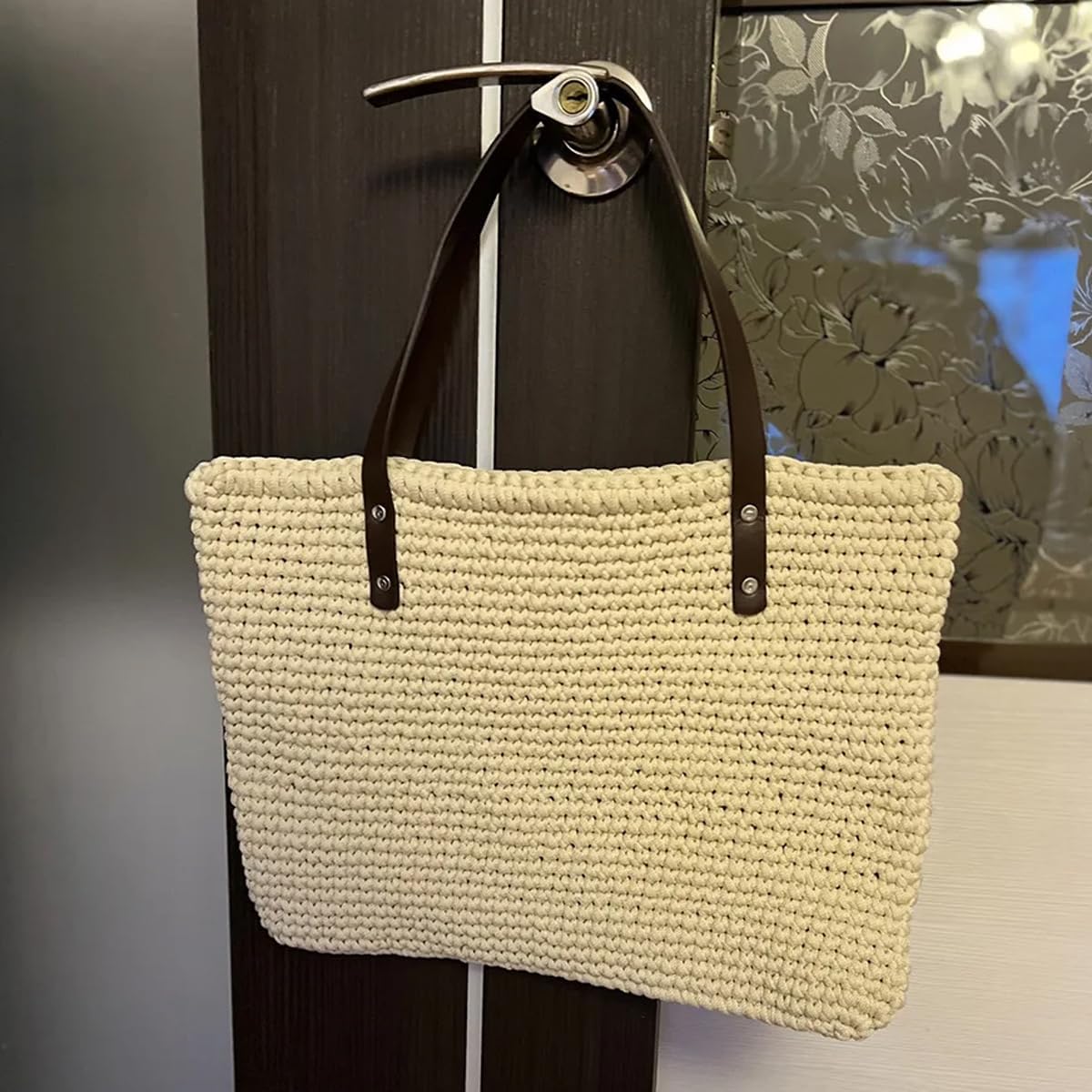 12 PCS PU Leather Bag Handles Sew On Shoulder Purse Straps Leather Belt Band Mount Strap Bag Handle Replacement for DIY Shoulder Bags Crochet Bag Underarm Bag Wallet Handmade Bag Leather Purse Repair - Image 4