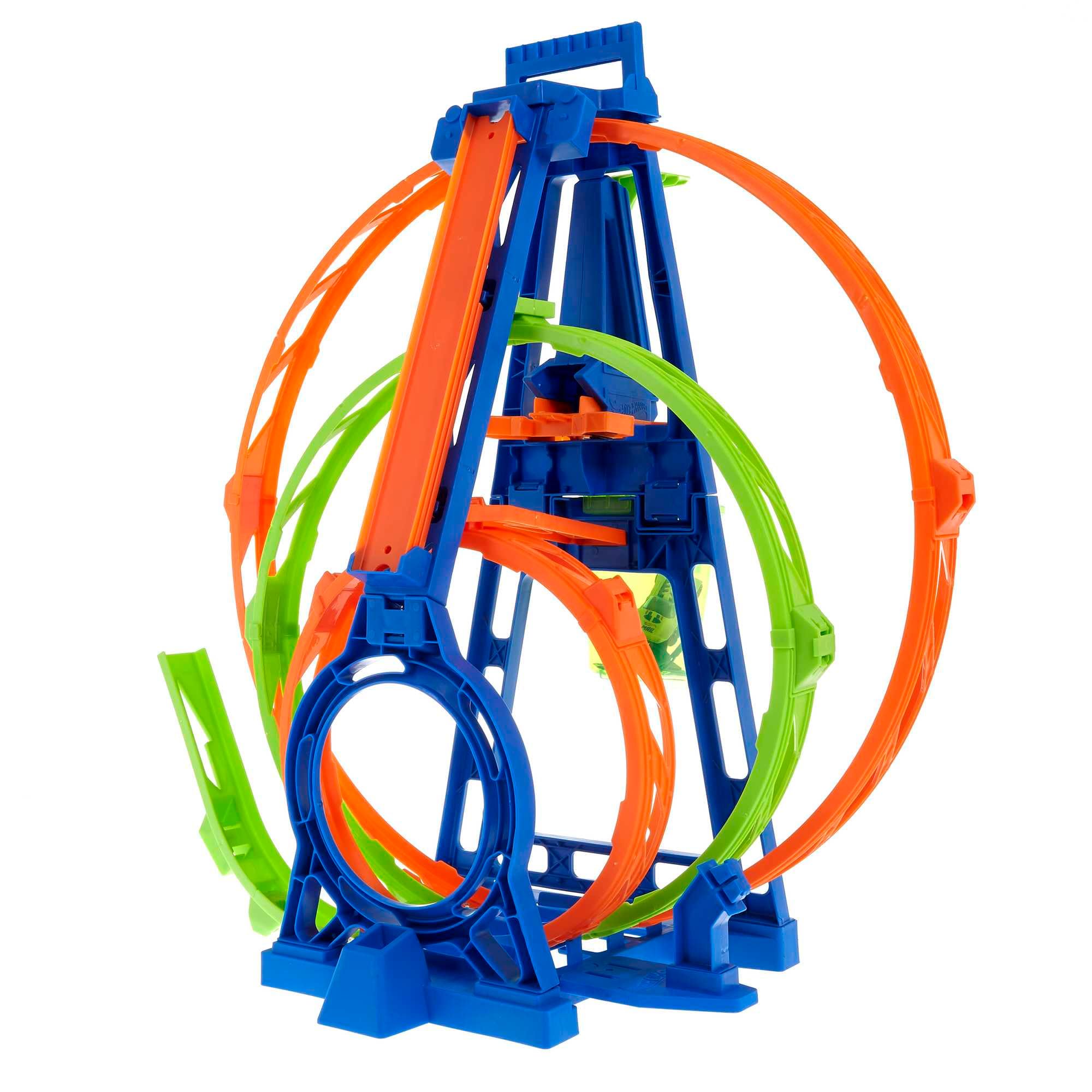 Hot Wheels Action Kit Triple Looping Pista para Coches de Juguete, Incluye 1 vehículo, +4 años (Mattel HMX38)