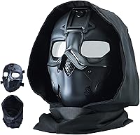 Guayma Airsoft Paintball Mask: Tactical Full Face Cyberpunk Balaclava for Halloween Cosplay & Survival Games
