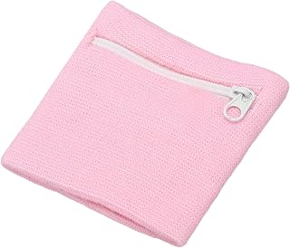 Wrist Wallet Wristband with Zipper, Cotton Wrist SweatBands Sports Absorb Sweat