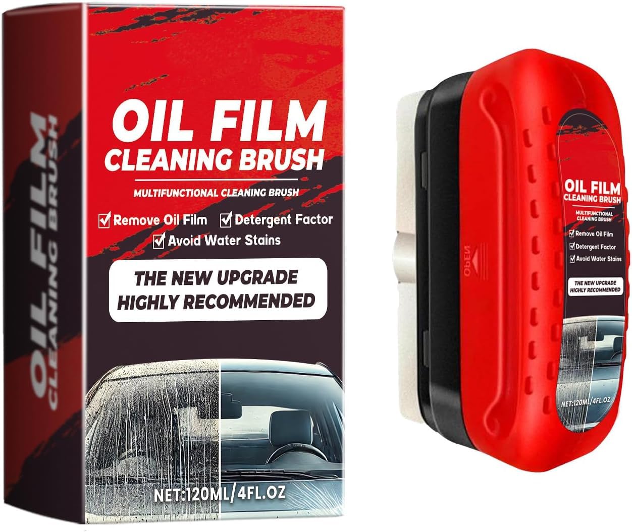 BuntyChiku Oil Film Cleaning Brush, Glass Cleaning Tool with Hydrophobic Coating for Windshield, Improves Clarity and Visibility, Ideal for Removing Oil Film, Dirt, and Grime-picture-13
