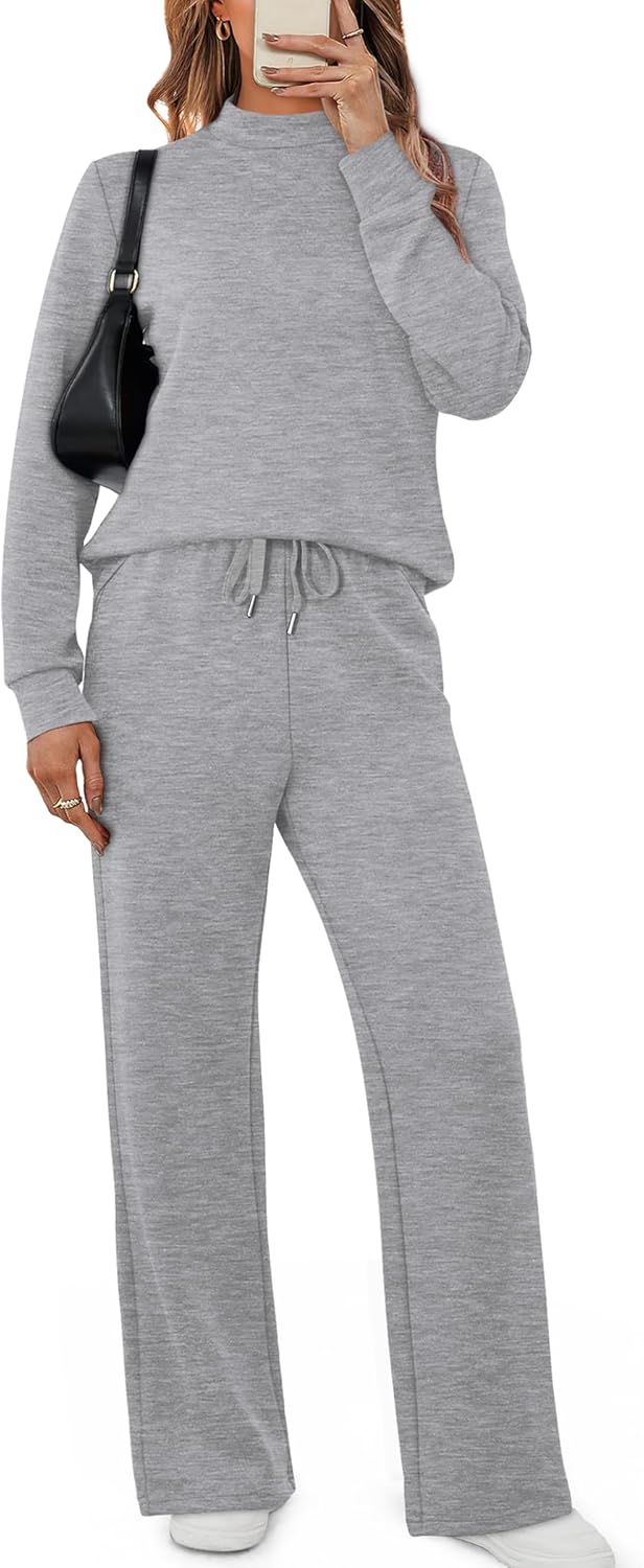 Sampeel Two Piece Sets for Women Mock Neck Matching Sets Loungewear Fall Clothes Travel Outfits Fashion 2025 XS-2XL - Image 2