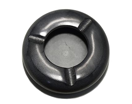 MARBOGLASS India Handicraft Black Marble Outdoor Ashtrays color stone - Great Gift for Smokers 4 Inch