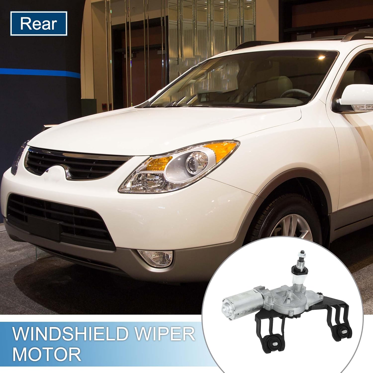 Rear Windshield Wiper Motor No.987003J000 Windscreen Wiper Motor Replacement for Hyundai Veracruz 2007-2012 4 Pin