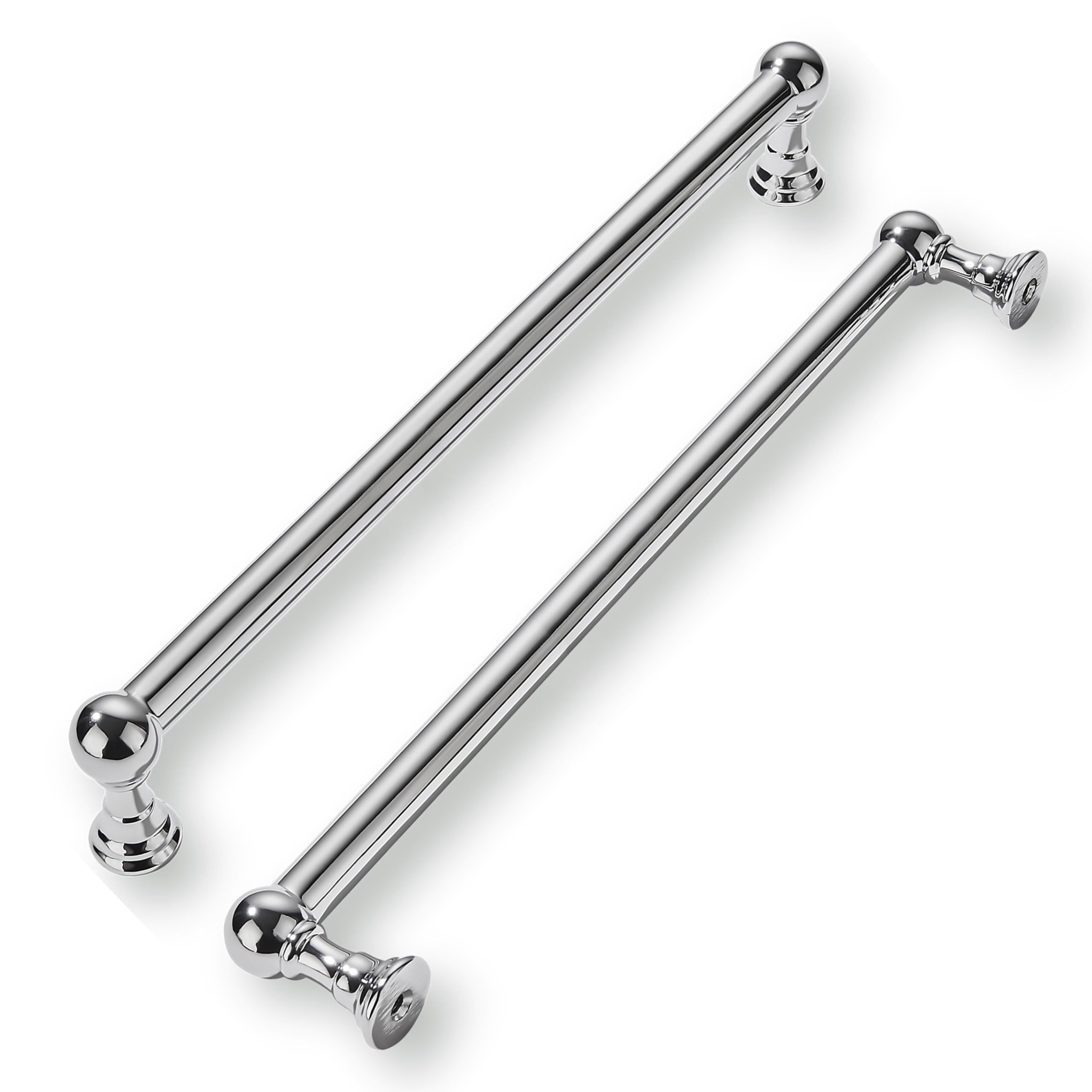khtumeware 2 Pack 12 Inch Hole Center Polished Chrome Cabinet Pulls Heavy Duty Solid Cabinet Handles cabinets Dressers Kitchens Handles Bathroom cabinets — image 1