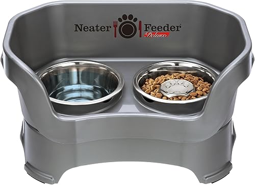 Miniatura 17 de Neater Pet Brands Neater Feeder Deluxe Cuencos para perros a prueba de derrames elevados para perros medianos 19-40 lbs, fabricado en EE. UU.,