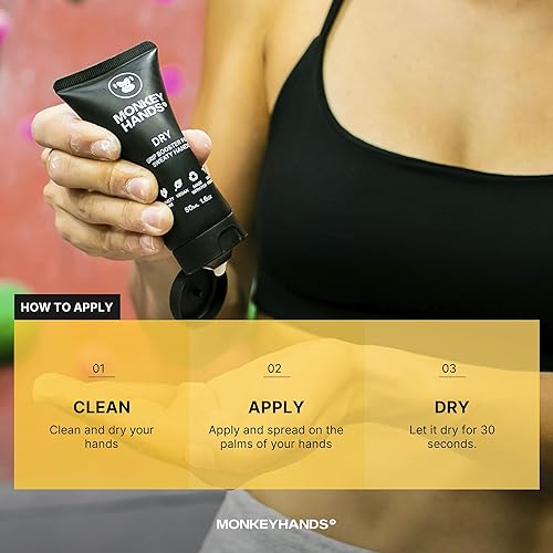 Miniatura 4 de MonkeyHands Dry - Grip Booster - Manos secas - Overgrip - Raqueta de pádel, tenis, golf, ping pong, escalada, calistenia, gimnasio, pole dance y más