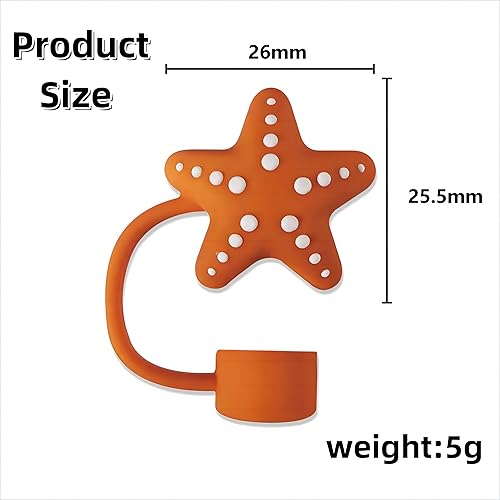 Miniatura 5 de 3 tapas de popote para copa Stanley, 0.394 in, 0.4 pulgadas, de silicona, lindos animales marinos, para accesorios de copa Stanley, vaso de 30 y 40