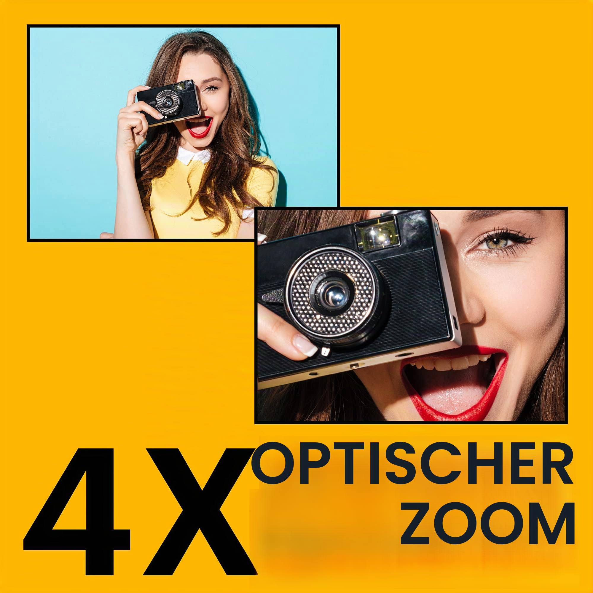 Kodak Pixpro FZ45-16.44 Megapixel Digitale Kompaktkamera, 4X optischer Zoom, 2.7 Zoll LCD, 720p HD-Video, AA-Batterie - Schwarz | 16,44 Megapixel, 4X optischer Zoom, 2,7 Zoll LCD, 720p HD-Video, AA-Batterie