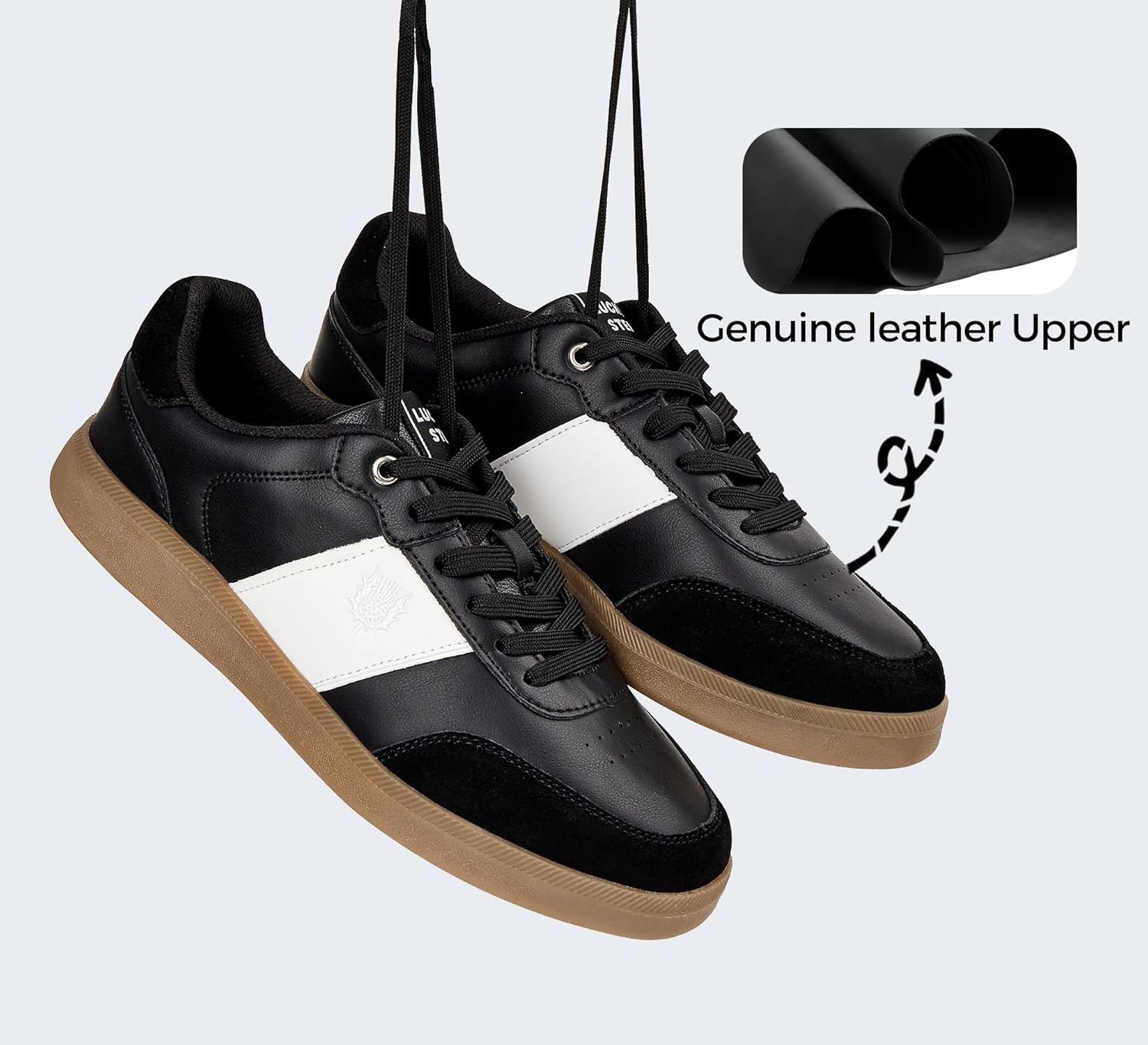 LUCKY STEP Men's Fashion Sneakers Casual Shoes Retro Suede Genuine Leather Skate Tennis Walking Shoes for Male - Image 6