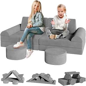 [直接受取] a depeche BMS kids sofa Amazon.com: HAHASOLE 12PCS Modular Kids Play Couch, Kids