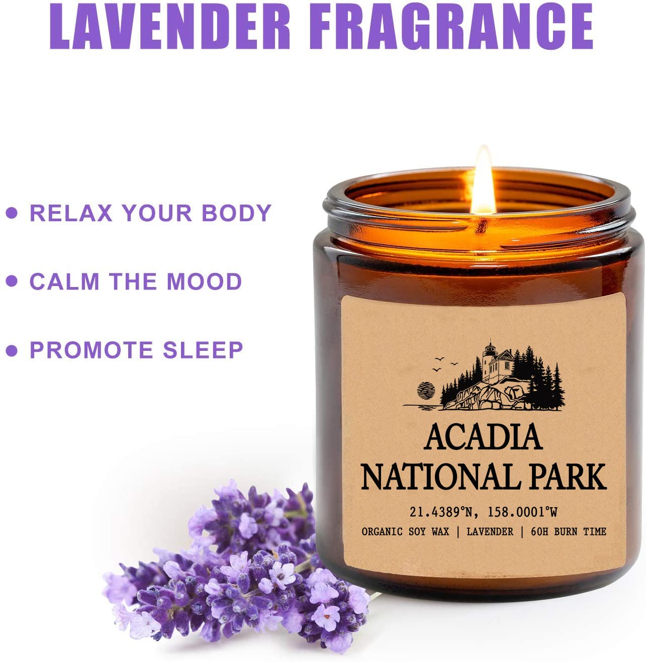 Acadia National Park Candles - Organic Soy Wax - Gift for Her - Gift for Him - New Home Gifts - Birthday Gift for Friend - National Park Gifts - State Candles