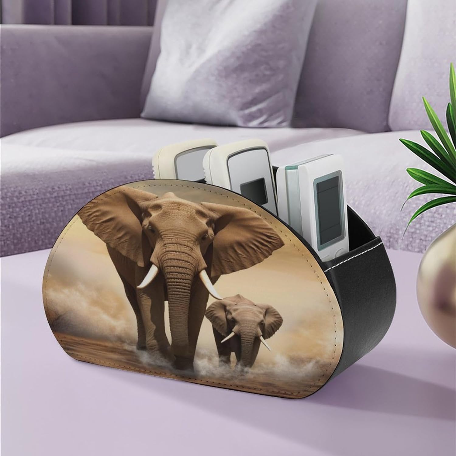 Elephants Remote Control Holder with 5 Compartments image 5