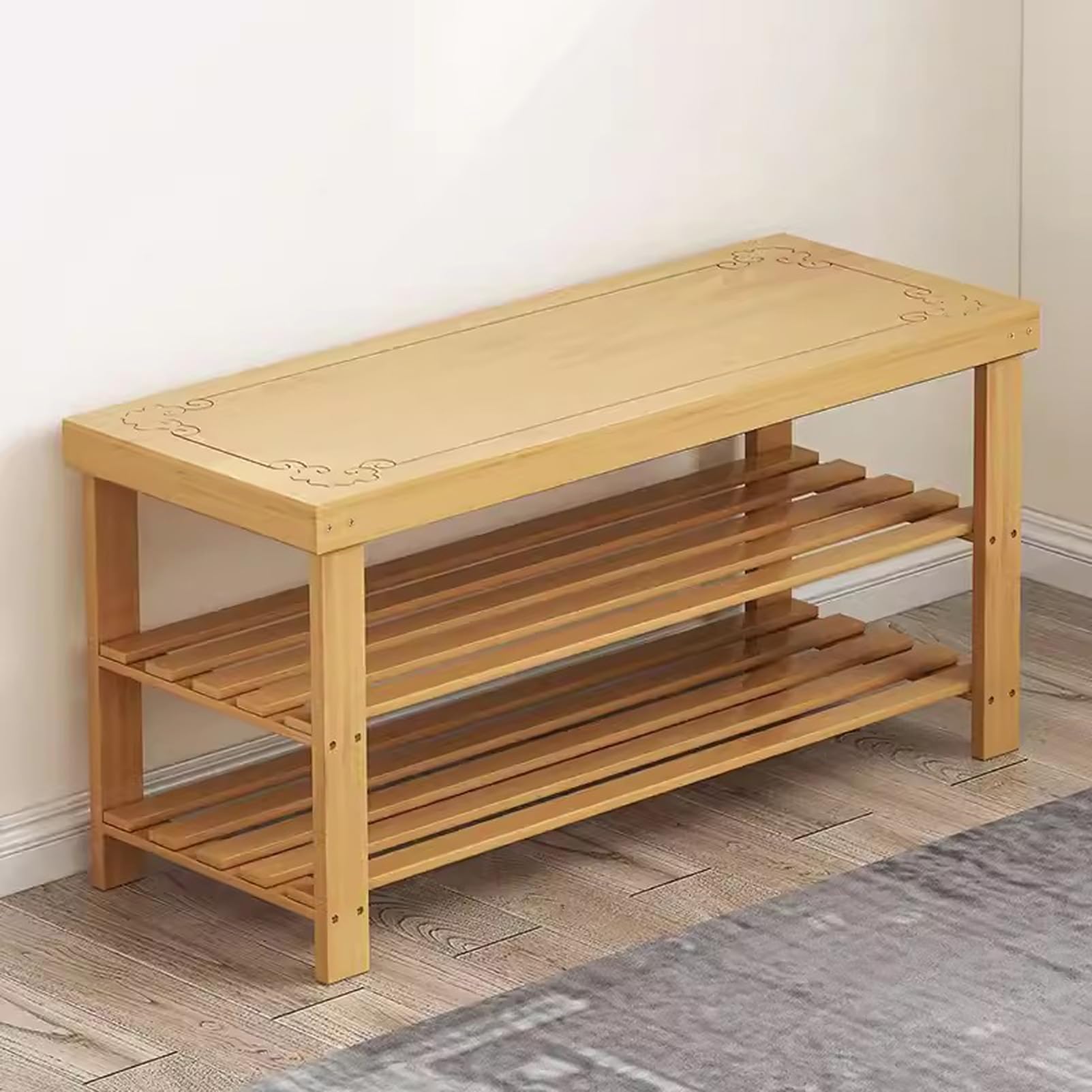 3-Tier Shoe Rack with Seat Entrywayfor Hallway Living Room Bathroom – Stylish Storage Solution for Shoes And Essentials