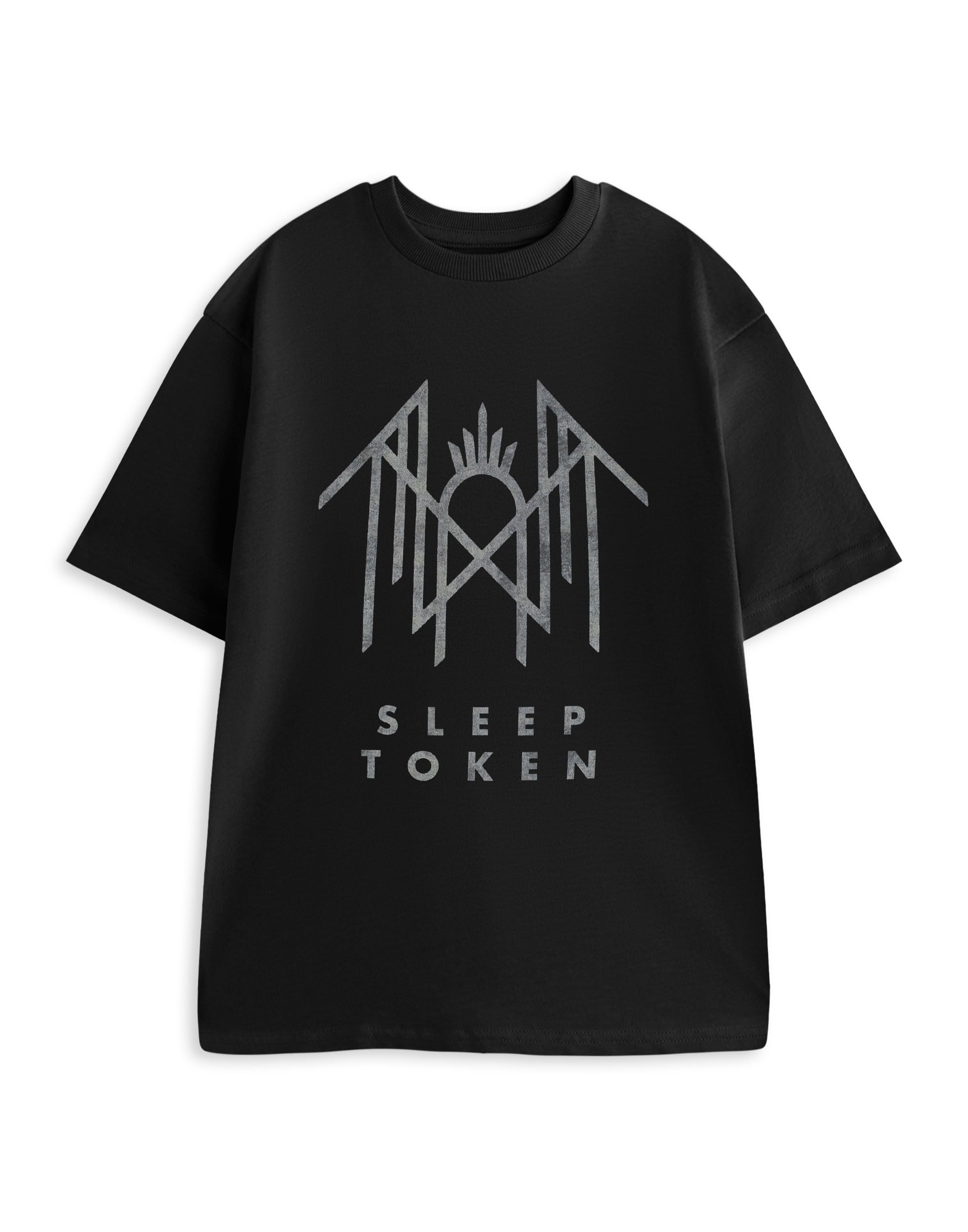 Sleep Token Unisex Black Short Sleeved T-Shirt | Crystalina Logo Graphic Tee For Music Lovers | Crew Neck Top For Everyday Wear | Band Merch - XXX-Large