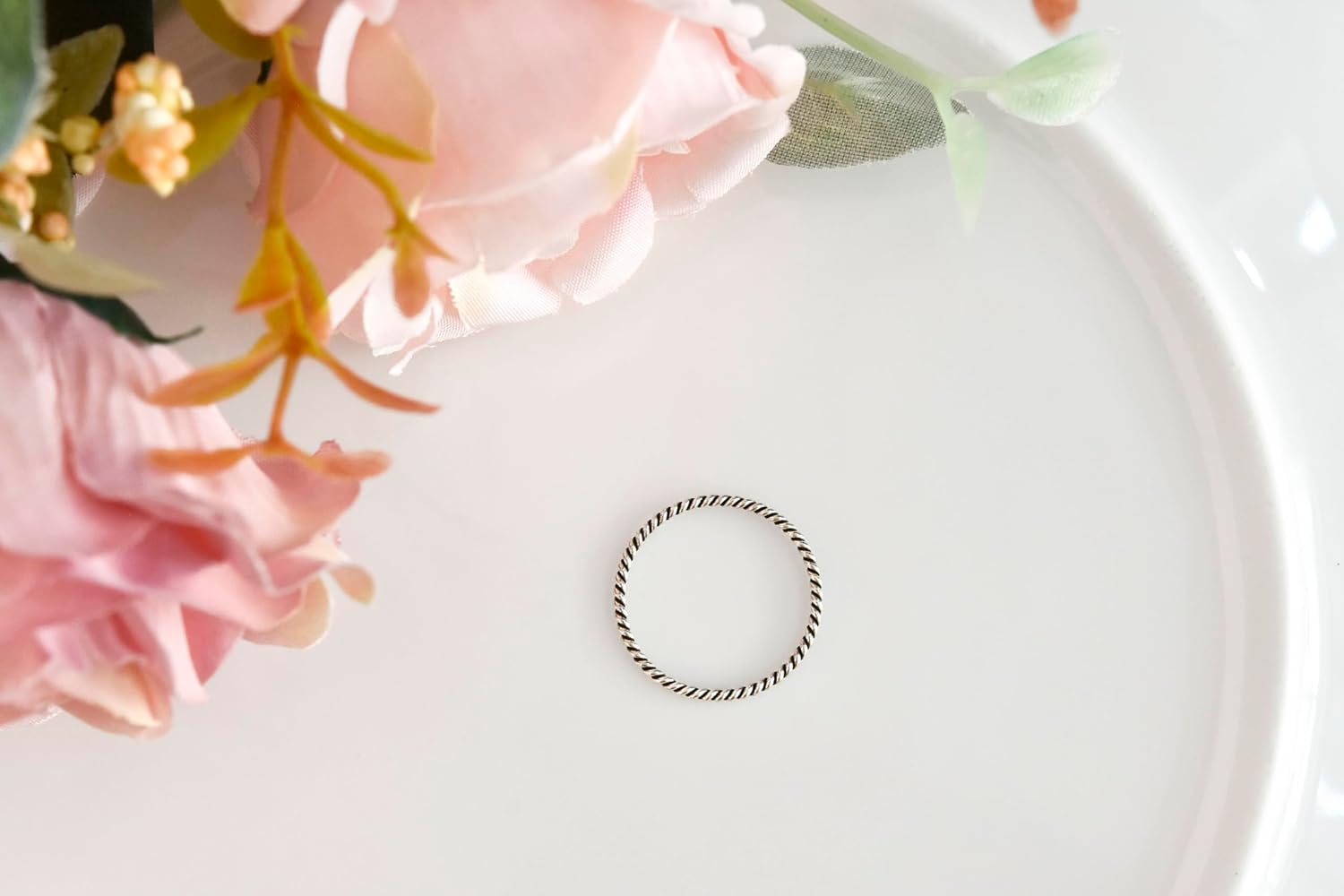 AeraVida Stylish Twist Oxidized and Polished Sterling Silver Band Ring | Ring for Women | Adorable Gift for Daughter | Anniversary Jewelry Gift Ring Size 7-9 - Image 5