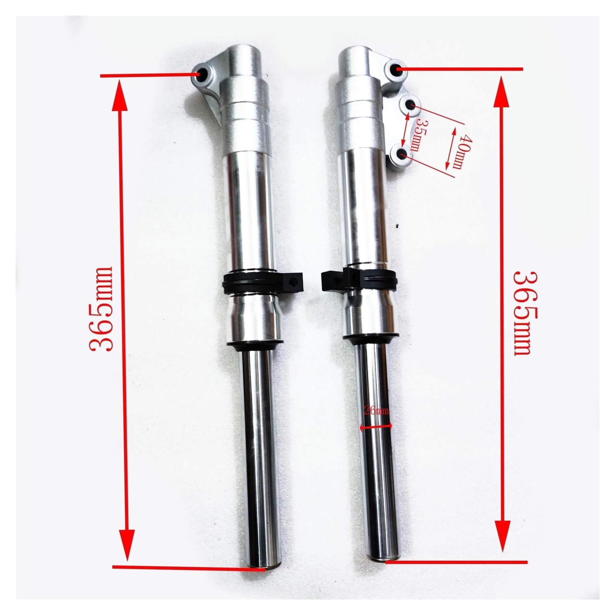 Ammortizzatore Posteriore Per JOG Per JOG50 Per JOG90 50 90 50cc 90cc Ammortizzatore Per Sospensioni Pneumatiche Una Coppia 365mm 26mm Forcella Anteriore Moto(Giallo)