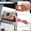 ZENKO Leather Mini Evo Cover Case - Compatible with Fujifilm Instant Camera (Brown) gallery image