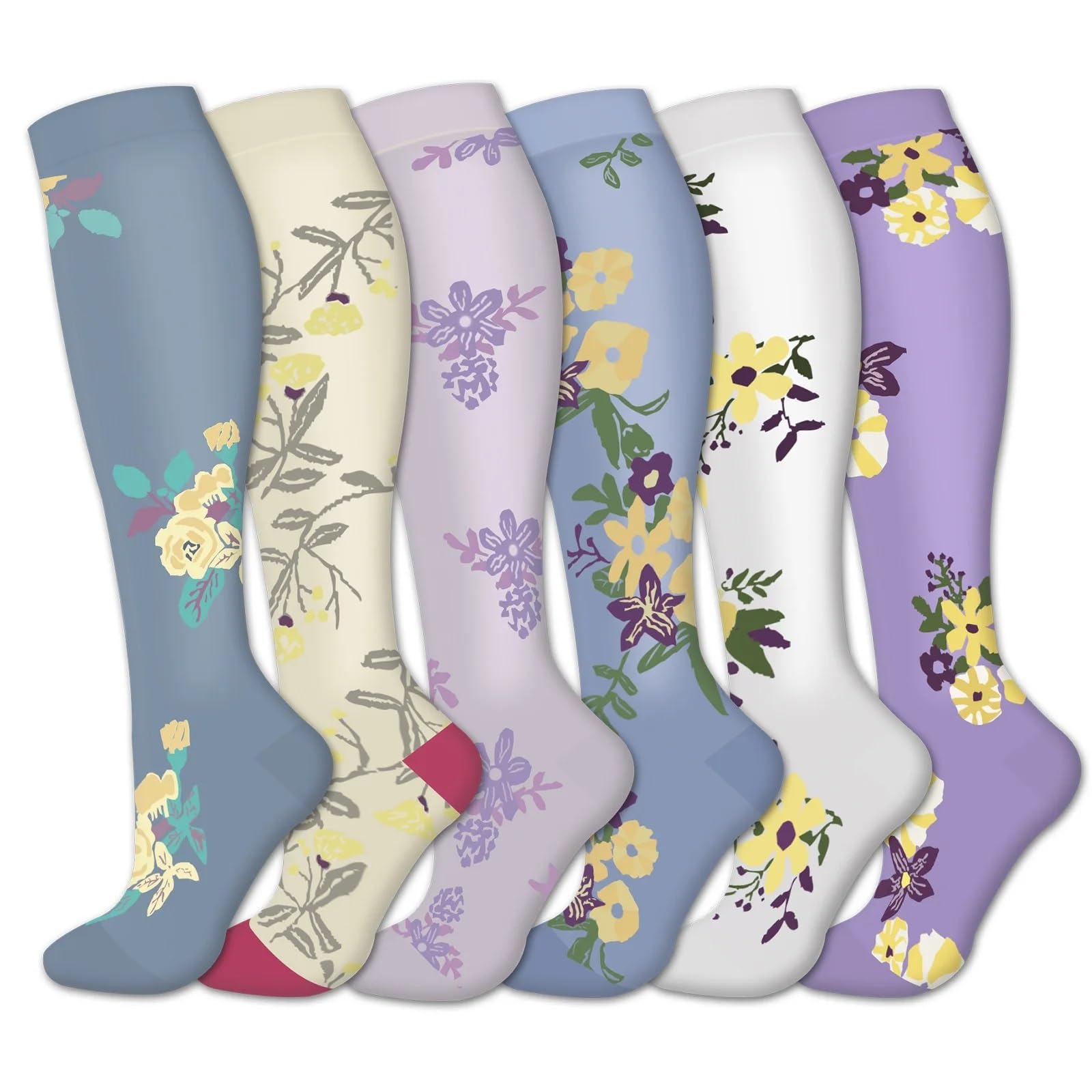 6 Paare/los Kompression Socken Bunte Tiere Wandern Basketball Fußball Krampfadern Druck Nylon Strümpfe Männer Frauen drop schiff(Grass,S-M)
