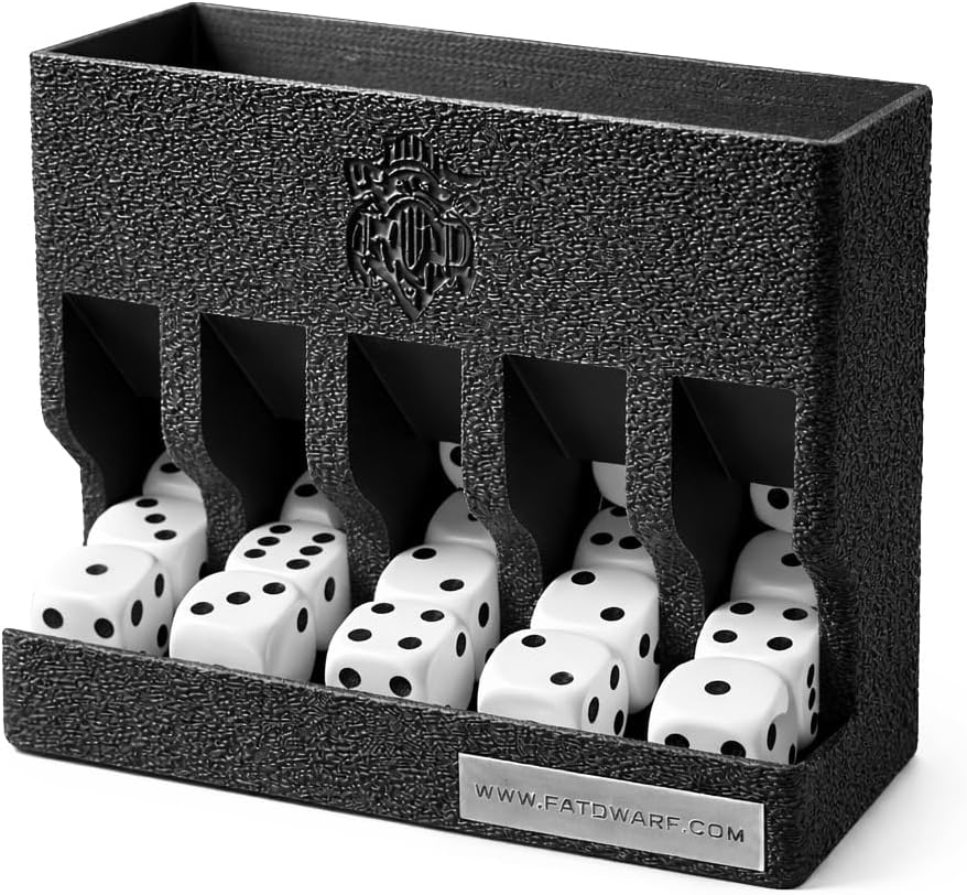 Tabletop Dice Dispenser for 16mm Dice – Automatic Dice Organiser for RPG & Wargaming – Dice Holder Compatible with Warhammer, DND, Tabletop Games & Miniature Battles