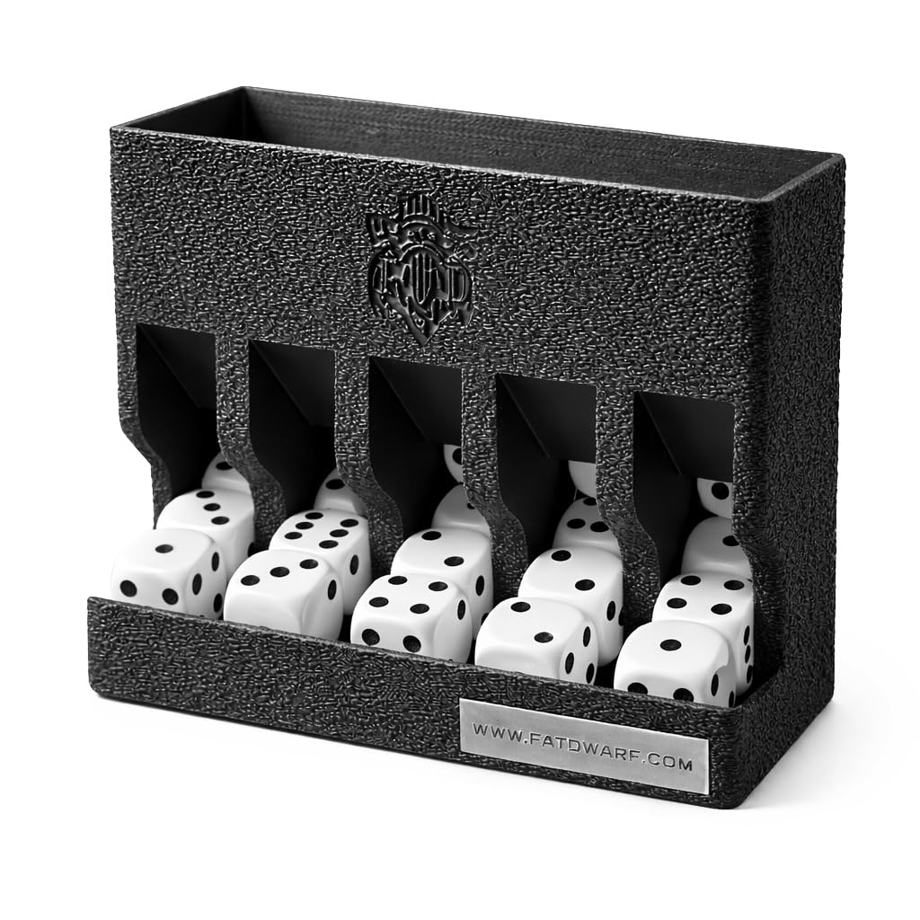 Tabletop Dice Dispenser for 16mm Dice – Automatic Dice Organiser for RPG & Wargaming – Dice Holder Compatible with Warhammer, DND, Tabletop Games & Miniature Battles