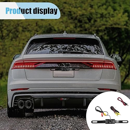 Miniatura 6 de Cámara de respaldo para matrícula de automóvil, cámara de visión trasera gran angular de 170 grados, 8 luces LED infrarrojas, cámara de visión