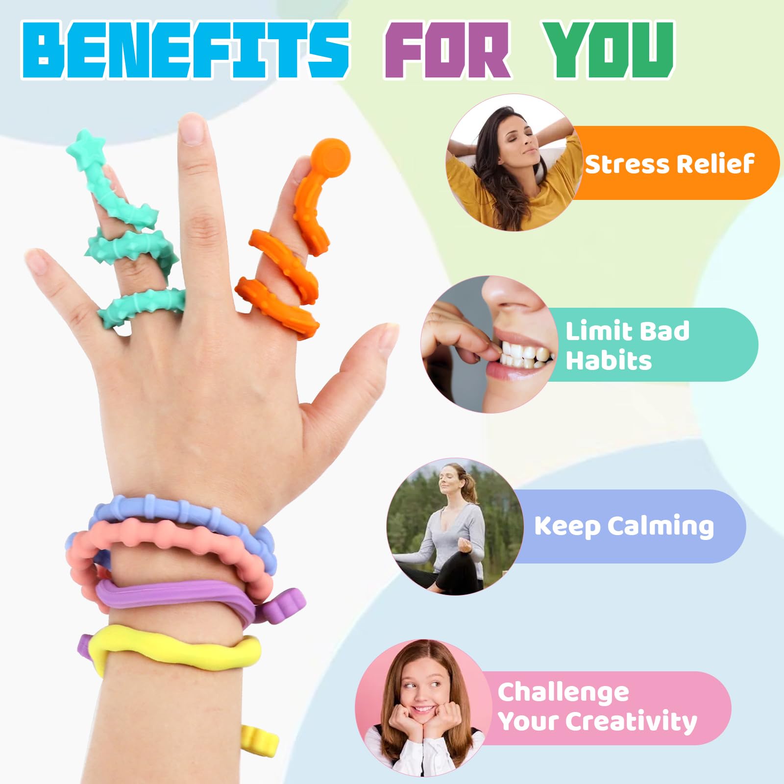 ansia e lo stress, Fidget Toys Set di corde da viaggio per