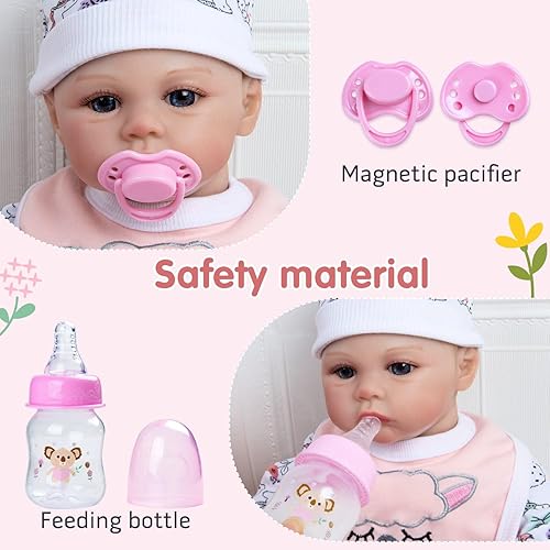 Miniatura 5 de Ropa de muñeca Reborn para muñeca de bebé de 18 a 22 pulgadas, ropa de muñeca recién nacida de 20 pulgadas, oveja rosa, accesorios de trajes con