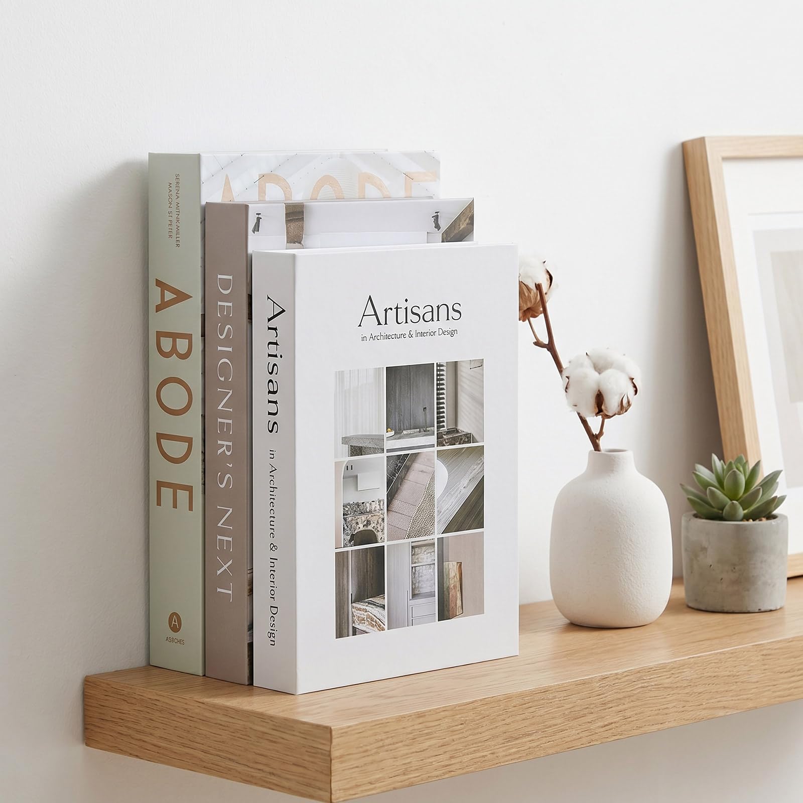 Decorative Books for Home Decor - Modern Coffee Table Books for Display - Minimalist Aesthetic Faux Books for Shelf, Mantle & Living Room