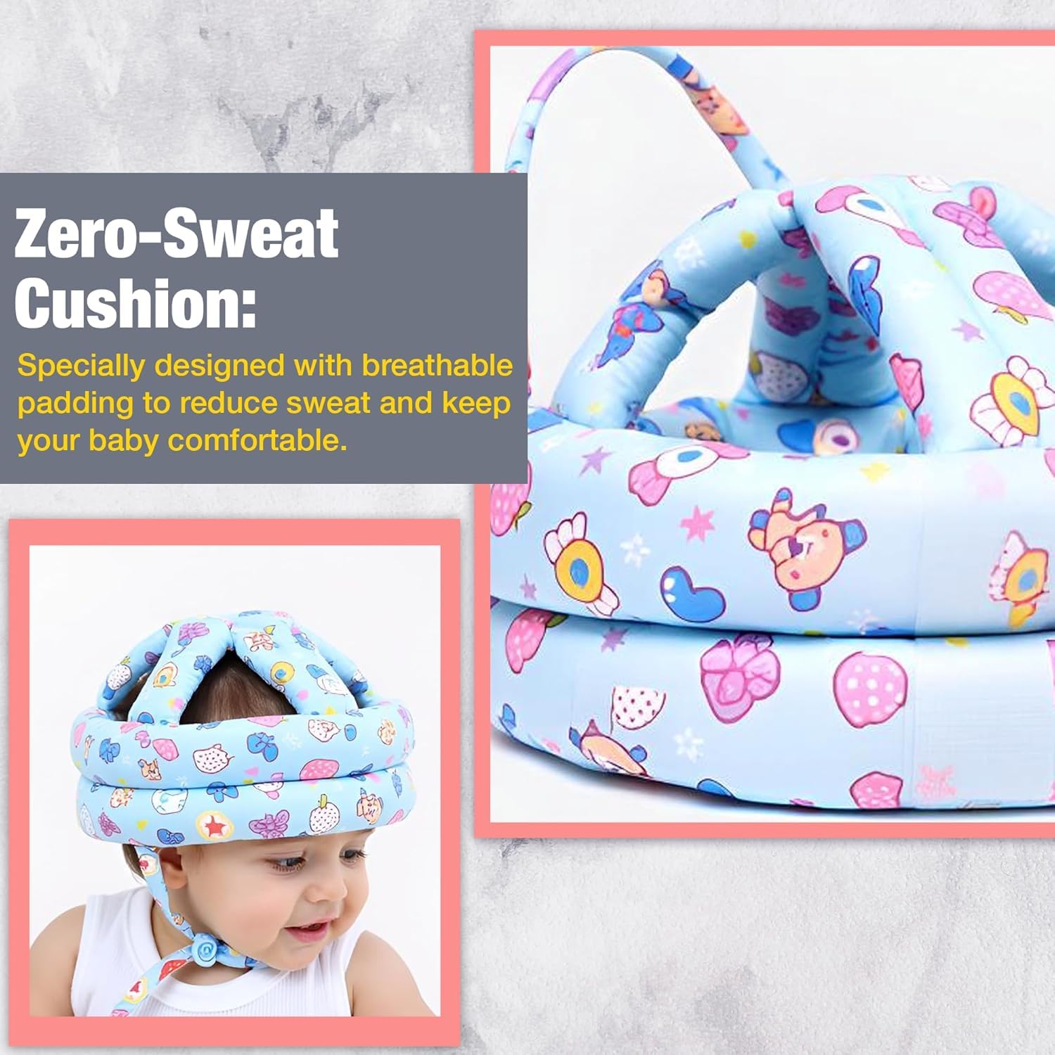 Safe-O-Kid® Mosquito & Outdoor Protection Kit | 24 Ayurvedic Anti-Mosquito Patches, 1 Anti-Mosquito Pouch, 2 Mosquito Repellent Bands & 1 Baby Cotton Helmet | Outdoor Safety for Babies – Assorted 3