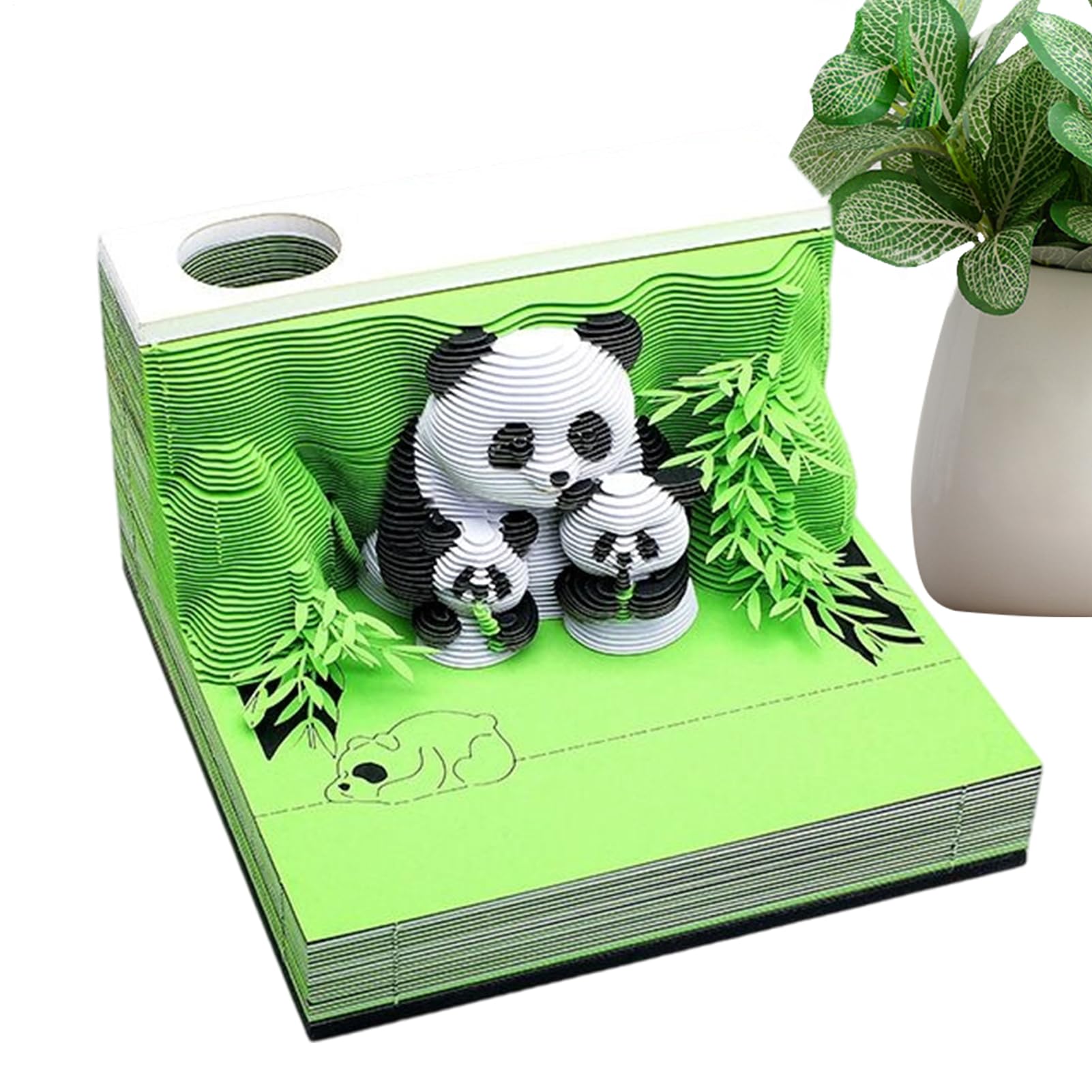 Sculpture en papier détachable et calendrier 2026 Panda 3D haut de gamme - 8