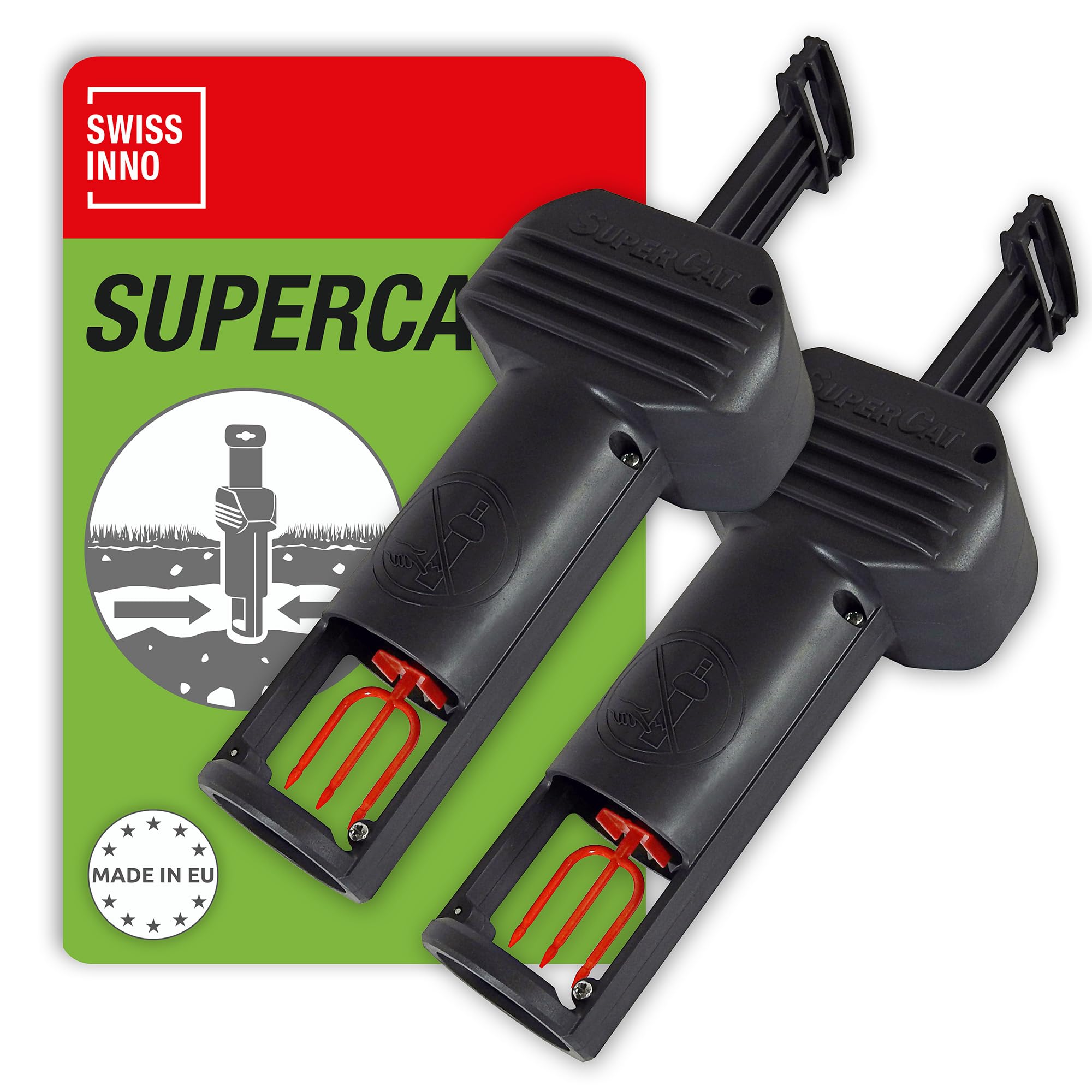 SWISSINNO Trappola per Arvicole PRO SuperCat | Trappola a Scatto Efficace Contro Topi di Campo e Arvicole, Meccanismo Brevettato, Facile da Impostare, Sicura e Riutilizzabile | 2 Trappole