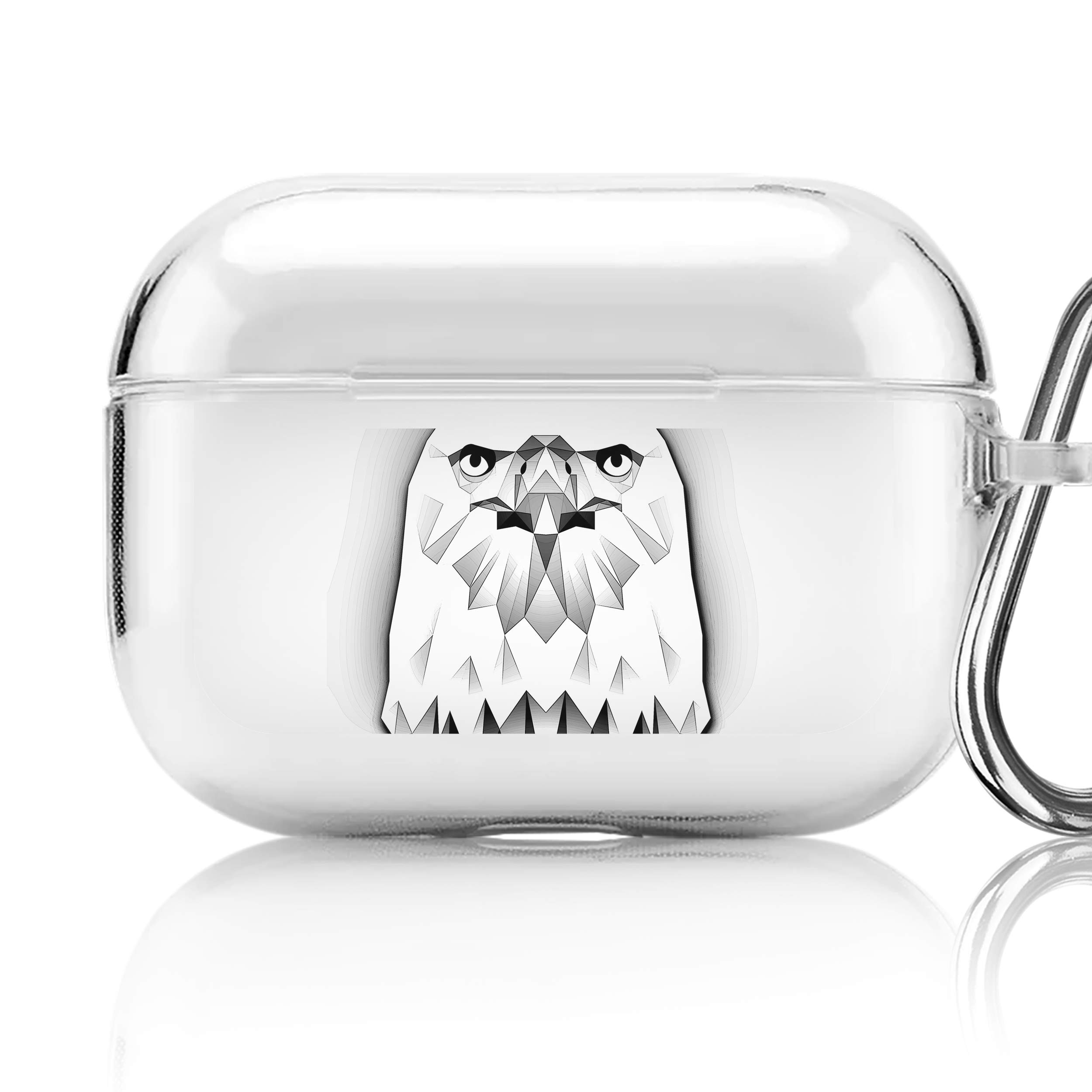 StylizeddDesigner Classic Clear printed Case for Apple AirPods Pro 2nd Generation Thin Transparent Cover [Designed for Apple AirPods Pro 2nd Generation] - Poly Eagle