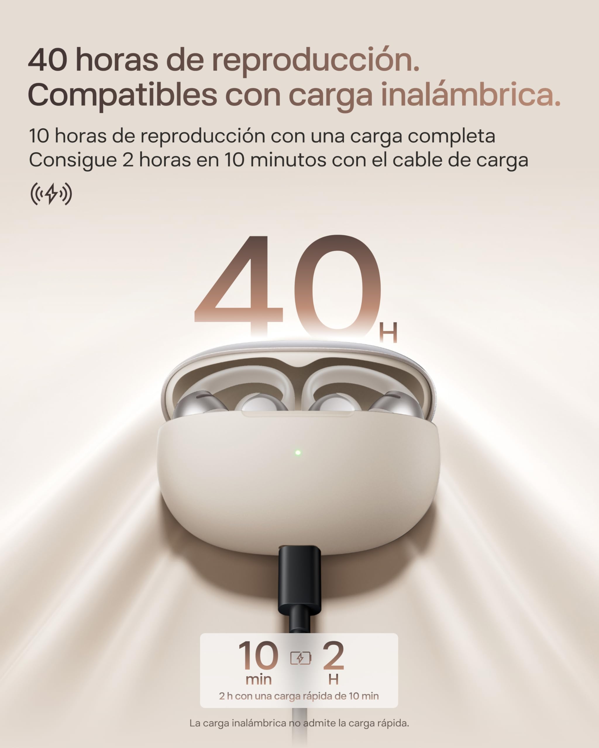 SHOKZ OpenDots One Auriculares Open-Ear Clip-on, Bluetooth 5.4, 6,5g, Gris | Dolby Audio Premium|4 Mics. con Cancelación Ruido|Ligeros 6,5g|40H de Batería|con Paño de Limpieza|Deportivos|Oído Abierto