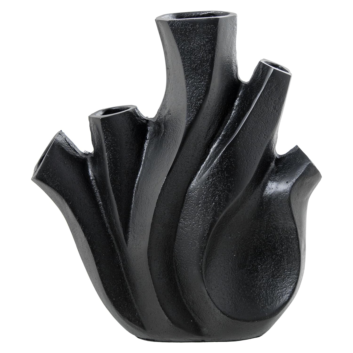Vase en aluminium noir incassable fini rugueux pour protéger votre table