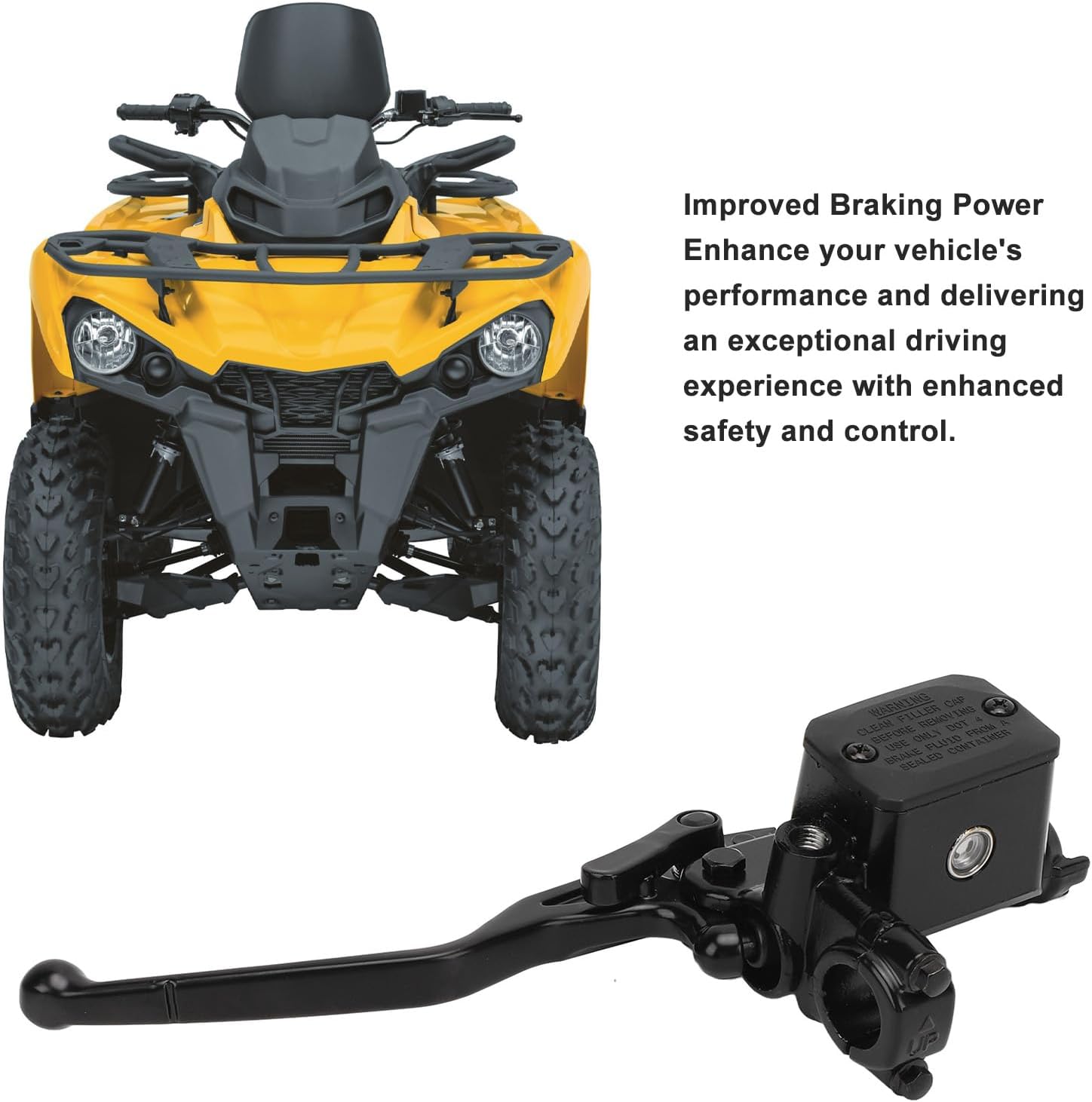 Front Brake Master Cylinder, Left Powerful Performance Master Brake Cylinder Pump Compatible with Various Including Can Am Outlander Renegade 450 500 570 650 800 850 1000 43015 032