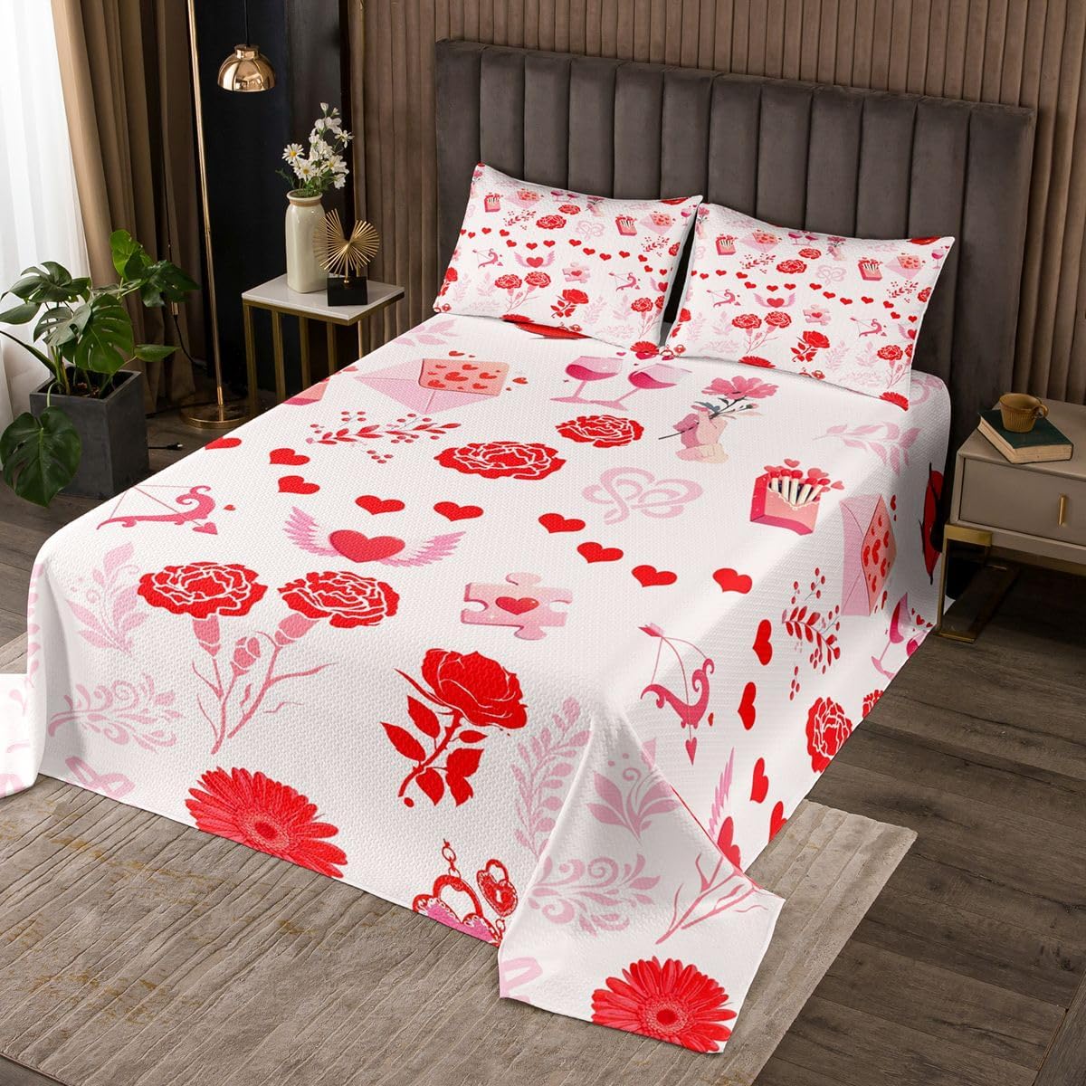 Homewish Cute Unicorn Bedspread Twin Size,Castle Hot Air Balloon Bedding Sets 2Pcs for Kids Girls Boys Room Decor,Cartoon Elephant Comforter Set Dreamy Pink Stars Cloud Quilt Coverlet,1 Pillowcase